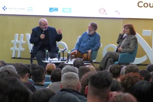 Cristian Pătrășconiu, Stephane Courtois și Ana Blandiana la UV Timișoara